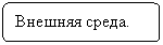 Блок-схема: альтернативный процесс: Внешняя среда.